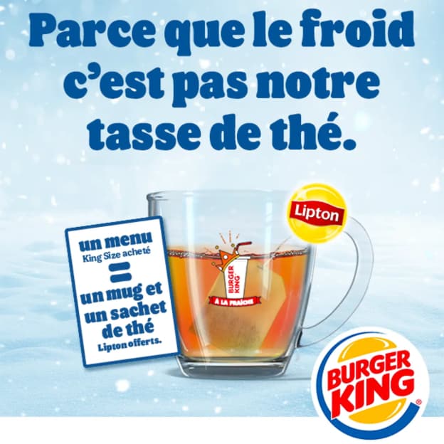 Burger King : Menu King Size acheté = Mug Lipton offert