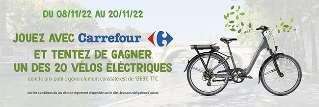 Tentez de gagner un vélo électrique avec La Belle Adresse (Henkel) et Carrefour
