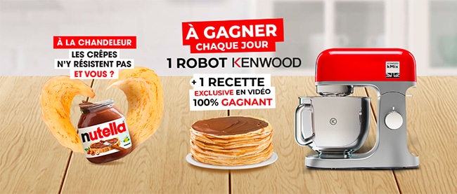 Les cadeaux du jeu Chandeleur Nutella