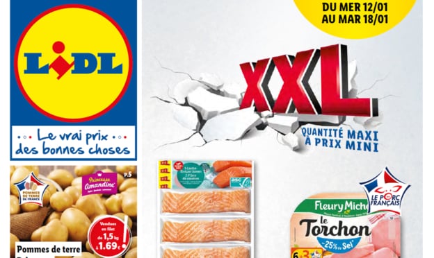Catalogue Lidl « XXL » du mercredi 12 au mardi 18 janvier 2022