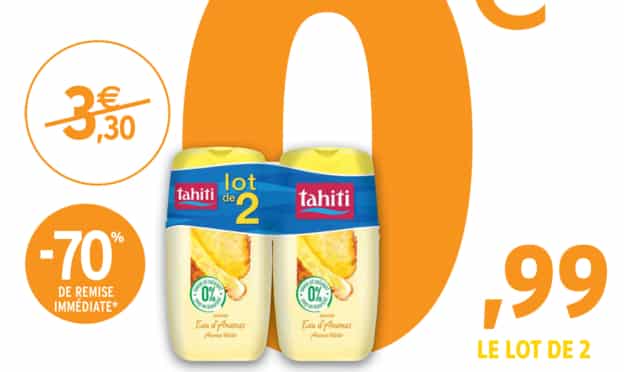 Promo Intermarché : Lot de gels douche Tahiti