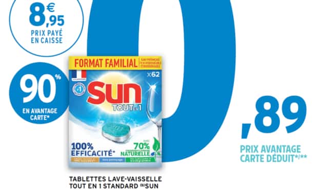 Promo Intermarché : Remise fidélité sur les tablettes Sun Tout en 1