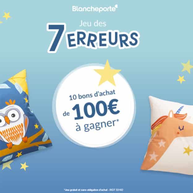 Jeu Blancheporte : Bons à gagner