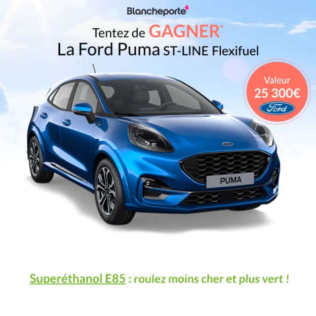 Jeu Blancheporte : Voiture Ford Puma à gagner