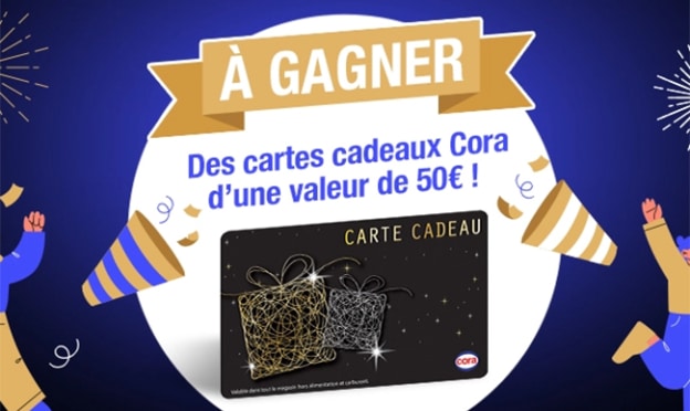 Jeu Cora Bonne année 2023 : 10 cartes de 50€ à gagner