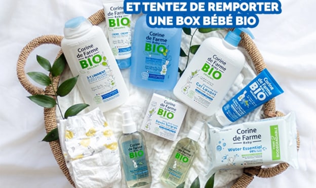 Jeu Corine de Farme : Box de soins bébé Bio à gagner