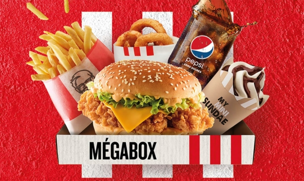 KFC : Méga Box en édition limitée (5,95€ les 5 produits)