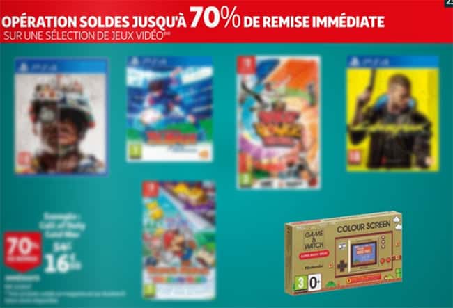 Promo Jeux Switch chez Auchan