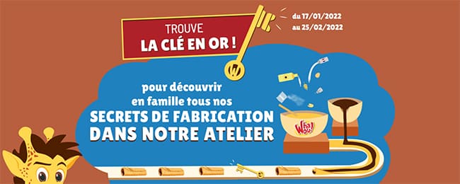 Gagnez une visite de l’atelier de fabrication des crêpes Whaou avec la clef en or