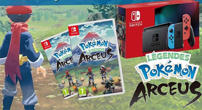 Gagnez une console Nintendo Switch et/ou un jeu Pokémon Legends Arceus