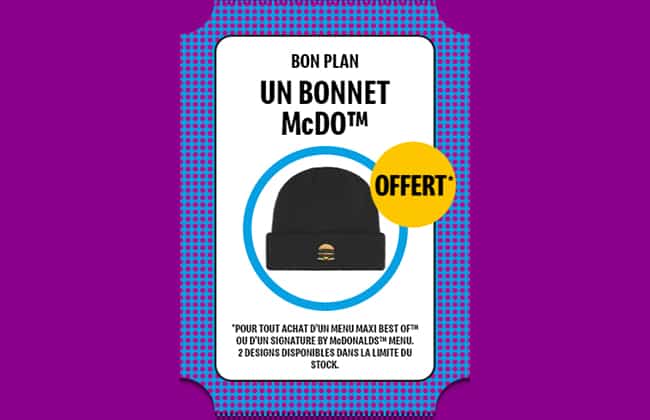 Obtenez votre bonnet collector McDonald’s offert le 13 février 2022