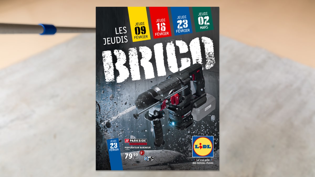 Catalogue bricolage Lidl : Jeudis Brico = Outillage à petit prix
