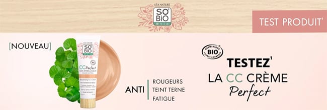 Testez gratuitement la CC Crème Perfect de SO’BiO étic