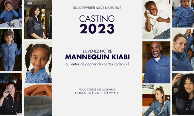 Casting Kiabi 2023 : Shooting photo et cartes cadeaux à gagner