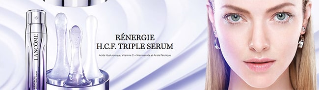 Recevez gratuitement votre dose d’essai de Rénergie H.C.F. Triple Serum de Lancôme