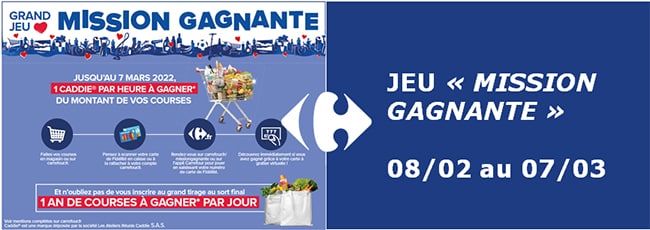 Gagnez 1 an de course et jusqu’à 300€ par heure avec Carrefour