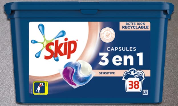 Promo réduction fidélité Carrefour sur la lessive Skip en capsules