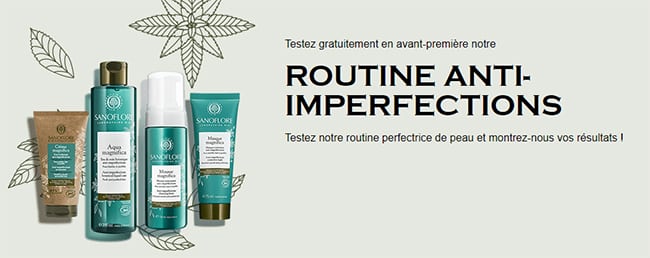 Testez gratuitement la routine de soins anti-imperfection Sanoflore