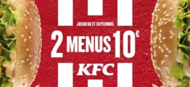 Bon plan KFC : Menus moins chers