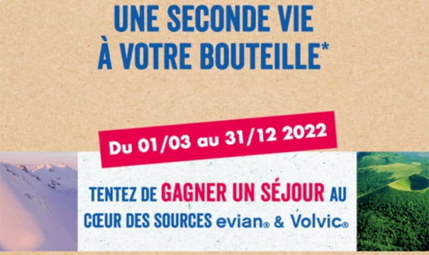 Jeu RPET 2022 Volvic : Séjours à gagner