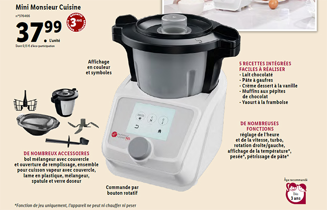 Jouet Monsieur Cuisine Mini pas cher chez Lidl