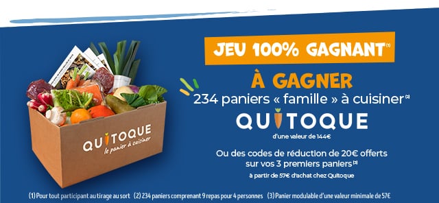 Gagnez un panier « famille » ou un code de réduction Quitoque avec Nestlé