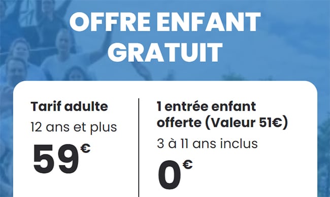 Parc Astérix : Places gratuites pour les enfants de moins de 12 ans