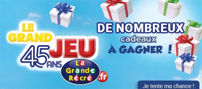 Gagnez des cadeaux au jeu anniversaire de La Grande Récré