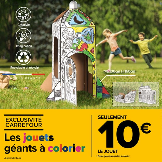 Carrefour Les Incroyables : Jouets géants en carton à 10€