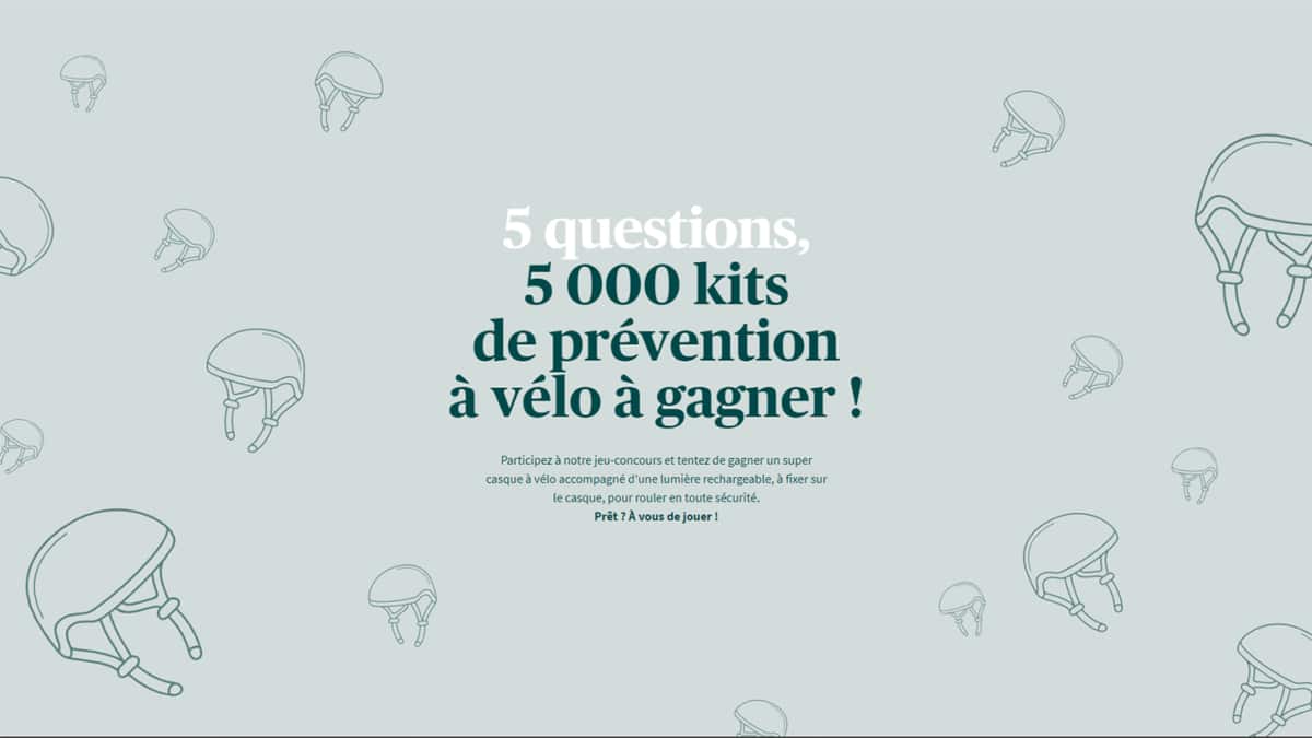 Jeu AXA Prévention : kits de prévention à vélo à gagner