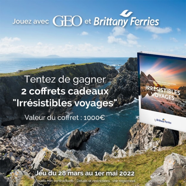 Jeu Geo : Coffrets Irrésistibles Voyages à gagner