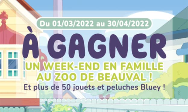 Jeu Bluey Moose Toys : Séjour au Zoo de Beauval à gagner