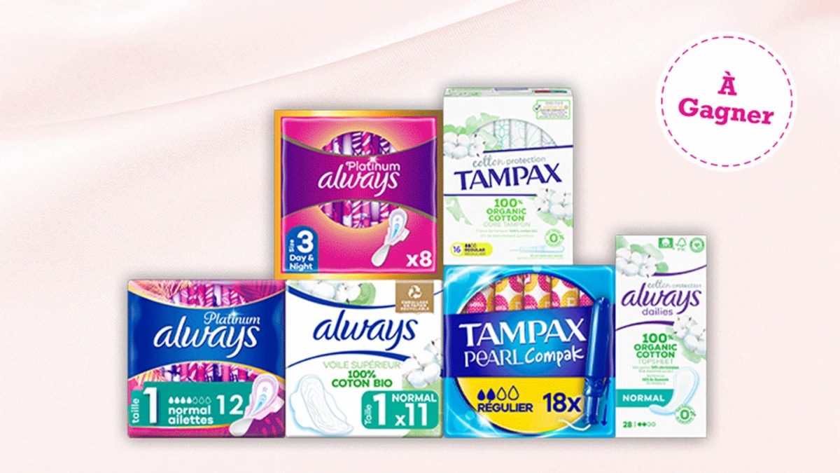 Jeu Envie de Plus : 100 kits Tampax & Always à gagner