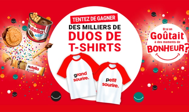 Des duos de t-shirts collector Nutella à gagner avec vos achats de biscuits © www.nutella.com
