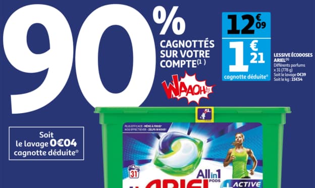 Promo Auchan : Ariel Pods moins chères