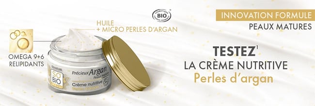 Testez gratuitement la Crème Nutritive Perle d’Argan de SO’BiO étic