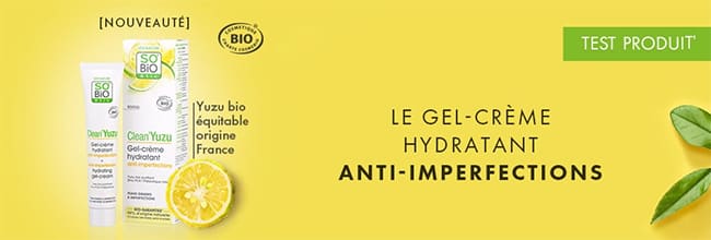 tester gratuitement le gel-crème Clean’Yuzu de SO’BiO étic