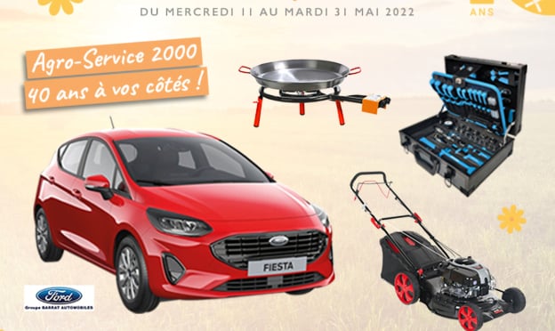 Jeu 40 ans Agro-service : Voiture et cadeaux à gagner