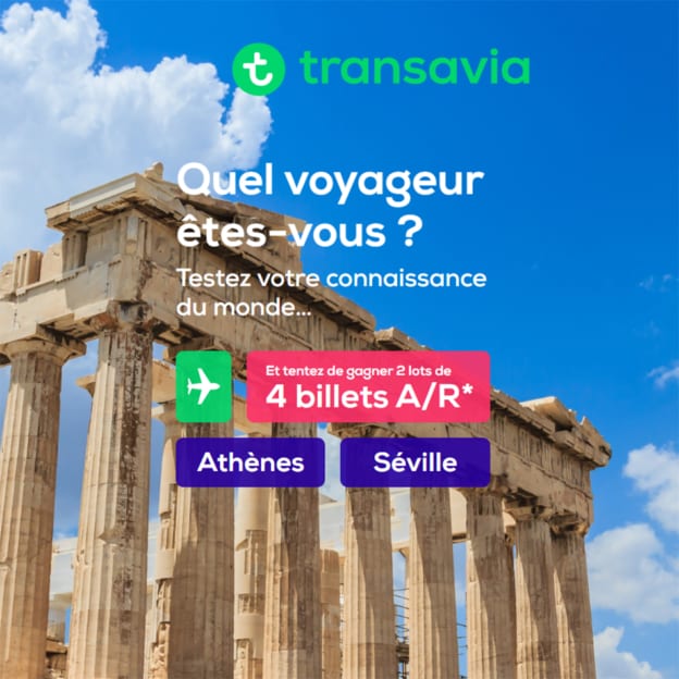 Jeu Transavia : Séjours en Grèce et en Espagne à gagner