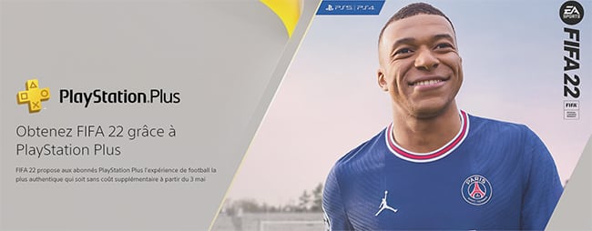 Le jeu FIFA 22 est offert à tous les abonnés PS Plus