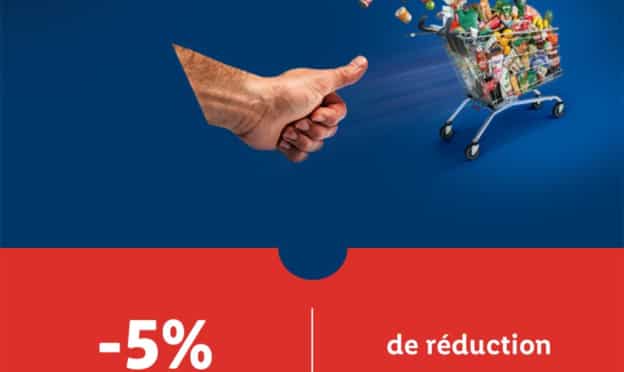 Lidl : 5% de réduction sur vos courses tous les mois