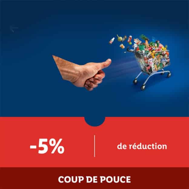 Lidl : 5% de réduction sur vos courses tous les mois