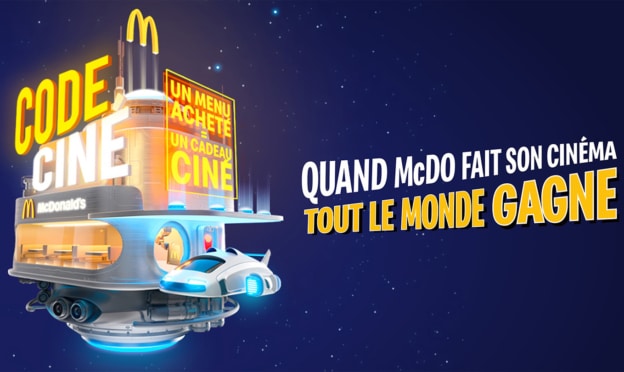 McDo Code Ciné Jeu : 1 menu = 1 cadeau cinéma sur McDonalds.fr