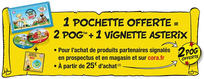 Les pochettes Astérix offertes chez Cora