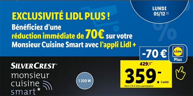 tarif du Monsieur Cuisine Smart en promo