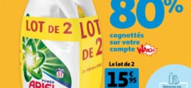 Promo Auchan : Bidons de lessive Ariel moins cher