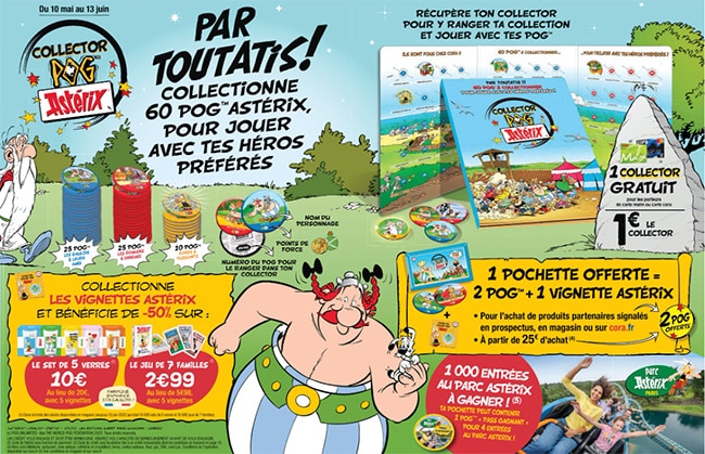 Collectionnez les POG Astérix offerts avec vos achats chez Cora