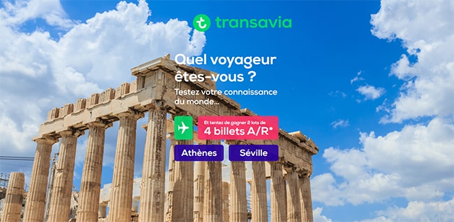 Tentez de gagner des billets d’avion pour Séville ou Athènes avec Transavia