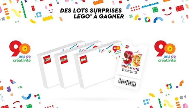 Gagnez des boîtes de jouets Lego ou une expérience