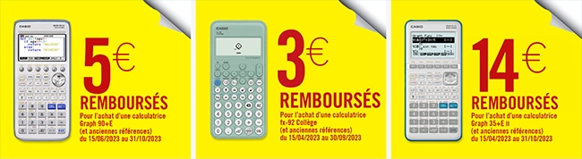 Offre de Remboursement CASIO : 14€ Remboursés sur